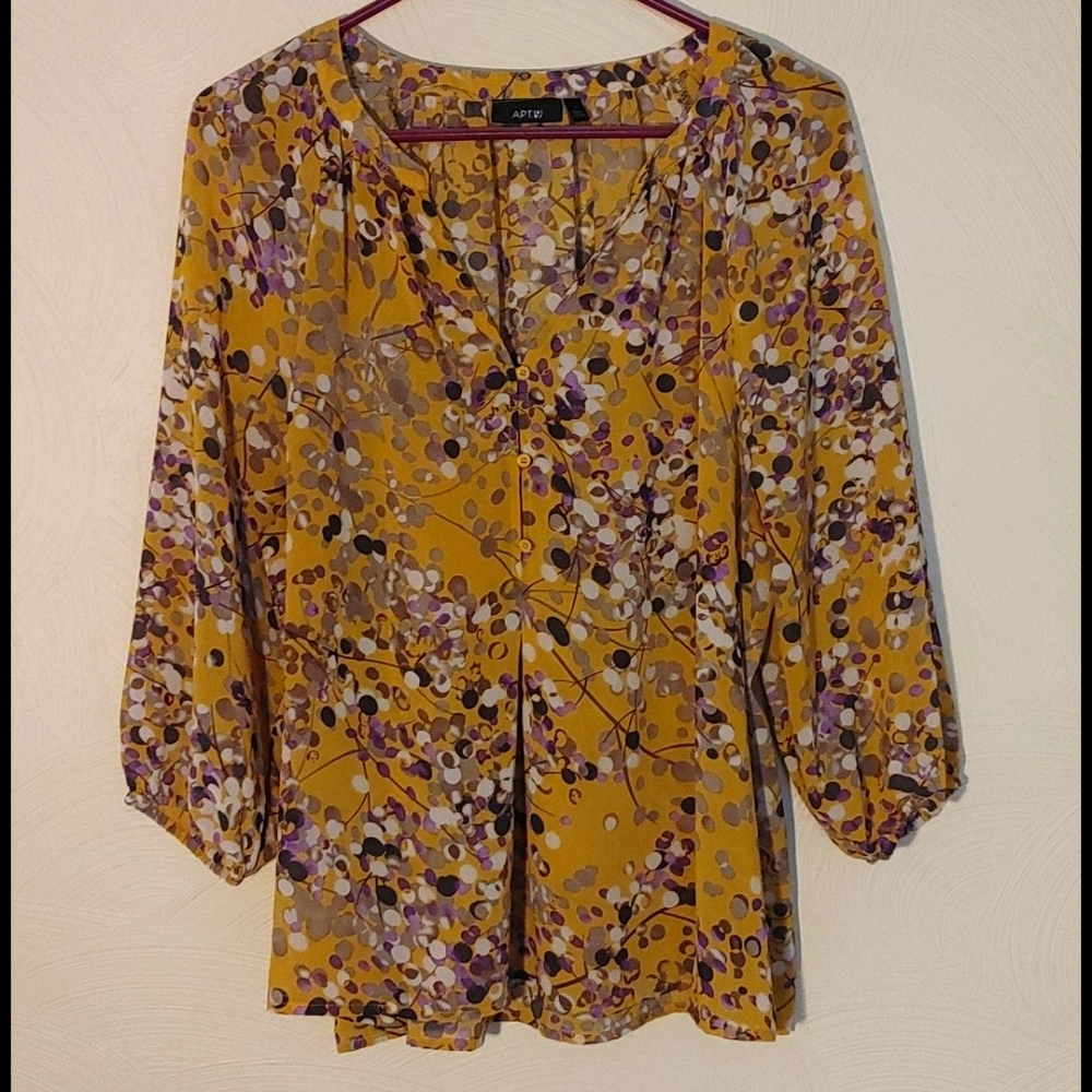 Yellow Floral Blouse